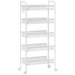 Desserte Bellerive Industrielle Mobile 5 Paniers Amovibles Blanc