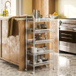 Desserte Bellerive Industrielle Mobile 5 Paniers Amovibles Blanc
