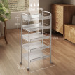 Desserte Bellerive Industrielle Mobile 5 Paniers Amovibles Blanc