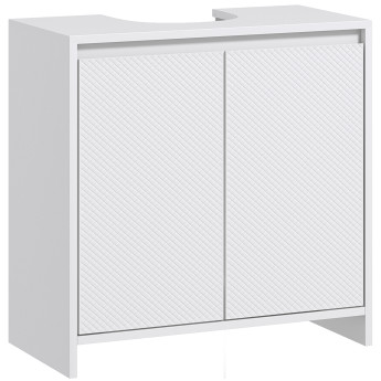 Meuble Jocasta sous vasque design contemporain 2 portes blanc élégant rangement salle de bain