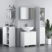 Meuble Jocasta sous vasque design contemporain 2 portes blanc élégant rangement salle de bain