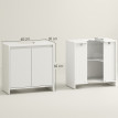 Meuble Jocasta sous vasque design contemporain 2 portes blanc élégant rangement salle de bain