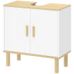 Meuble sous vasque Karlmann rangement salle de bain réglable blanc