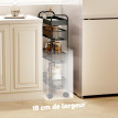 Desserte Emmeline mobile 3 paniers coulissants rangement cuisine noir