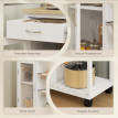 Desserte Ailsa Chariot Cuisine Bambou Rangement Mobile Blanc
