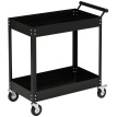 Chariot Desserte Bertrade Atelier Mobile Robuste Noir 2 Plateaux Roulettes Acier