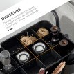 Desserte Stonebeck Chariot Cuisine Mobile Rangement Noir Acier ABS 3 Étagères