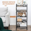 Desserte Clamor Industrielle Mobile 5 Paniers Amovibles Noir Acier Design