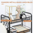 Desserte Clamor Industrielle Mobile 5 Paniers Amovibles Noir Acier Design