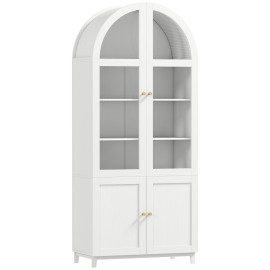 Buffet Milagros Vaisselier Design Arche Rangement Cuisine Blanc Élégante