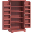 Buffet Îleval Armoire Cuisine 12 Porte-Épices Réglable Brique