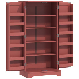 Buffet Îleval Armoire Cuisine 12 Porte-Épices Réglable Brique