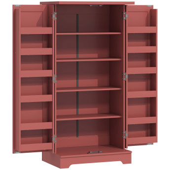 Buffet Îleval Armoire Cuisine 12 Porte-Épices Réglable Brique