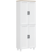 Buffet Cuisine Rinaldo Rangement Élégant 6 Étagères Effet Bois Clair
