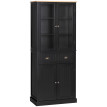 Armoire Ziegelbach Cuisine Contemporaine Élégance Rangements Noir Laiton Vieilli 182 cm