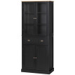 Armoire Ziegelbach Cuisine Contemporaine Élégance Rangements Noir Laiton Vieilli 182 cm