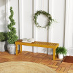 Banc de jardin Sigebert élégant 2 places bois pin pré-huilé naturel robuste extérieur