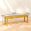 Banc de jardin Sigebert élégant 2 places bois pin pré-huilé naturel robuste extérieur