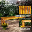 Banc de jardin Sigebert élégant 2 places bois pin pré-huilé naturel robuste extérieur