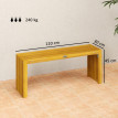 Banc Cranbach Jardin 2 Places Acacia Massif Résistant Élégant Bois Naturel