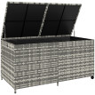 Coffre de rangement Raimundo extérieur design résine tressée 650L gris mixte