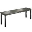 Banc Odile Jardin 2 Places Effet Bois Métal Gris Résistant Extérieur Cosy