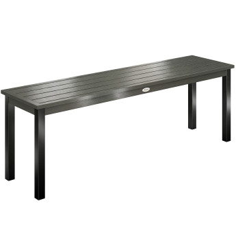 Banc Odile Jardin 2 Places Effet Bois Métal Gris Résistant Extérieur Cosy