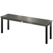 Banc Odile Jardin 2 Places Effet Bois Métal Gris Résistant Extérieur Cosy