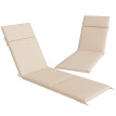 Lot 2 Coussin Chaise Longue Ashwick Résistant UV Confort Beige Clair