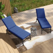 Lot Bernold 2 Matelas Transat Confort Résistant Bleu Extérieur Luxe