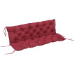 Coussin Jeronimo Banc Jardin 3 Places Confort Épais Style Chesterfield Rouge