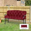 Coussin Jeronimo Banc Jardin 3 Places Confort Épais Style Chesterfield Rouge