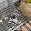 Banc de Jardin Holzbach Design Épuré Confortable 2 Places Gris Aluminium Résistant