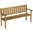 Banc de jardin Réseval robuste personnalisable 3 places couleur teck FSC 360 kg