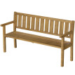 Banc de jardin Réseval robuste personnalisable 3 places couleur teck FSC 360 kg