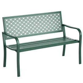 Banc Gerlinde Style Graphique Romantique Élégant Vert Jardin Terrasse Parc