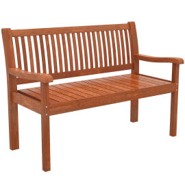 Banc Amoroto 2 Places Extérieur Confortable Bois Peuplier Résistant Marron Clair