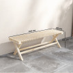Banc Upperwick 2 Places Assise Lattes Bois Massif Naturel Jardin Terrasse Salon 140 cm