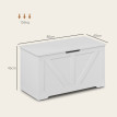 Coffre Fonterada Rangement Intérieur Style Rustique Banc Siège Blanc 100L
