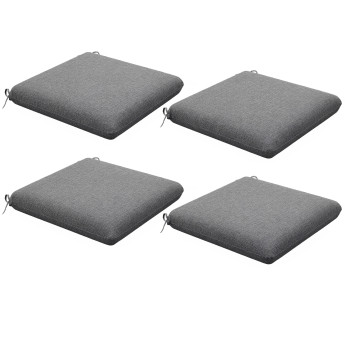 Lot 4 Coussin Harwin Confort Extérieur Résistant Gris Déperlant 47x47cm