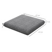 Lot 4 Coussin Harwin Confort Extérieur Résistant Gris Déperlant 47x47cm
