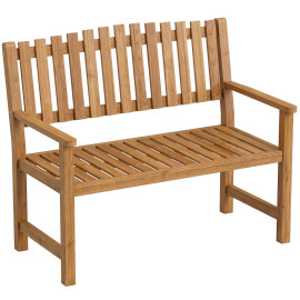 Banc de jardin Veitsberg 2 places bois acacia massif confort extérieur naturel