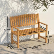 Banc de jardin Veitsberg 2 places bois acacia massif confort extérieur naturel