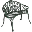 Banc Paganos Style Romantique Floral Extérieur Résistant Vert Antique
