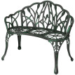 Banc Paganos Style Romantique Floral Extérieur Résistant Vert Antique