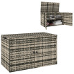 Coffre de rangement Redwin extérieur 350L résine tressée gris UV patio jardin