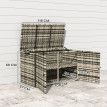 Coffre de rangement Redwin extérieur 350L résine tressée gris UV patio jardin