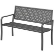 Banc Ermengarde Design Géométrique 2 Places Extérieur Gris Foncé Résistant