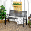Banc Roccabruna Style Graphique Élégant Confortable Noir Jardin Terrasse Parc