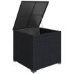 Coffre de rangement Ambergate extérieur résine tressée étanche 253L noir design élégant